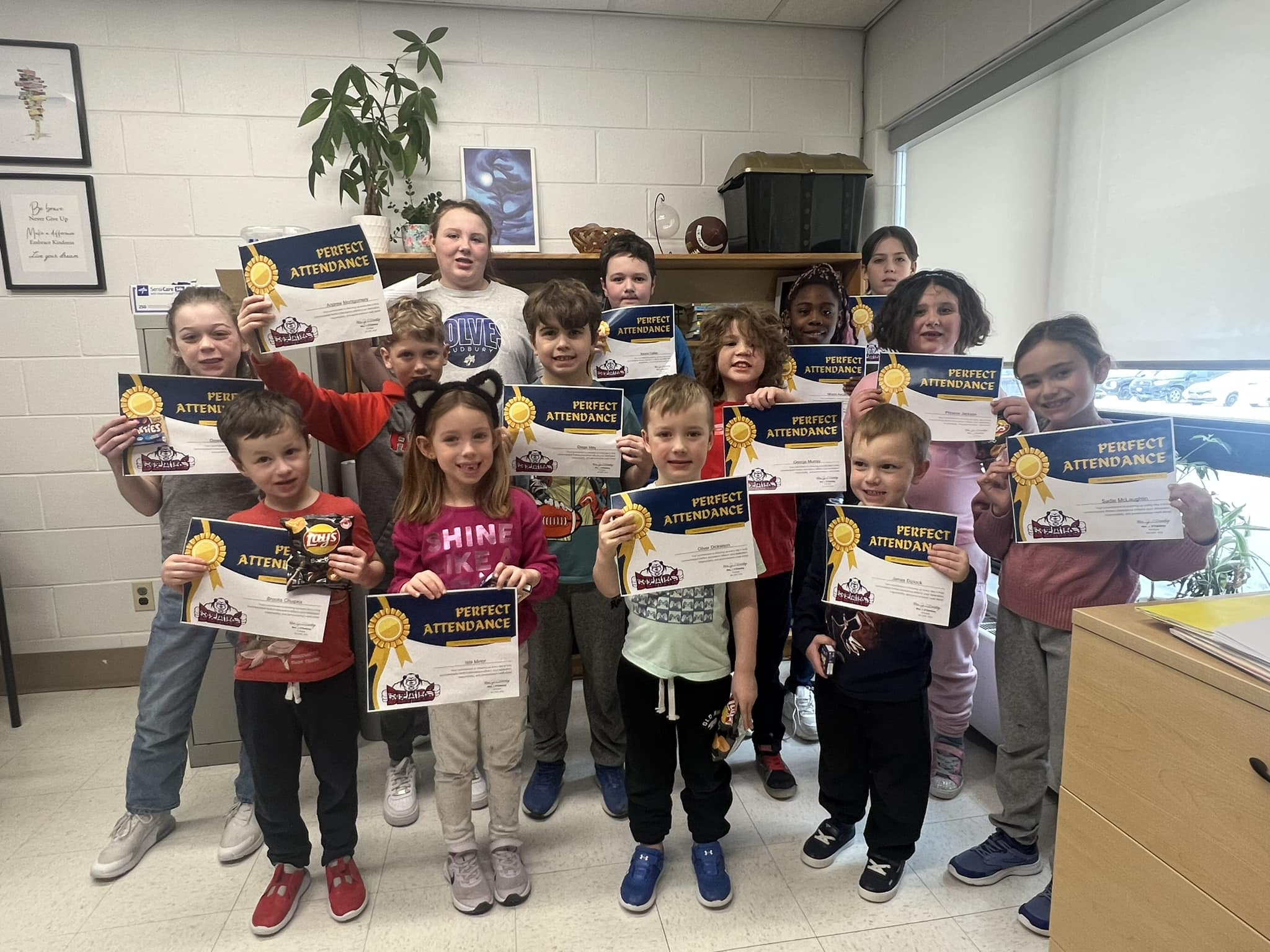 St. James School Recognizes Students with Perfect Attendance ⭐️